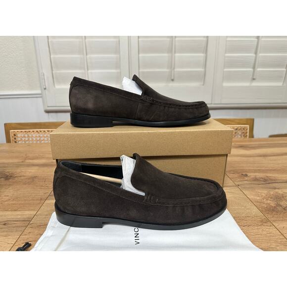 Vince Men\'s Miles Loafers Cocoa Brown Suede Size 9.5 NIB Minimalist Preppy main image 12